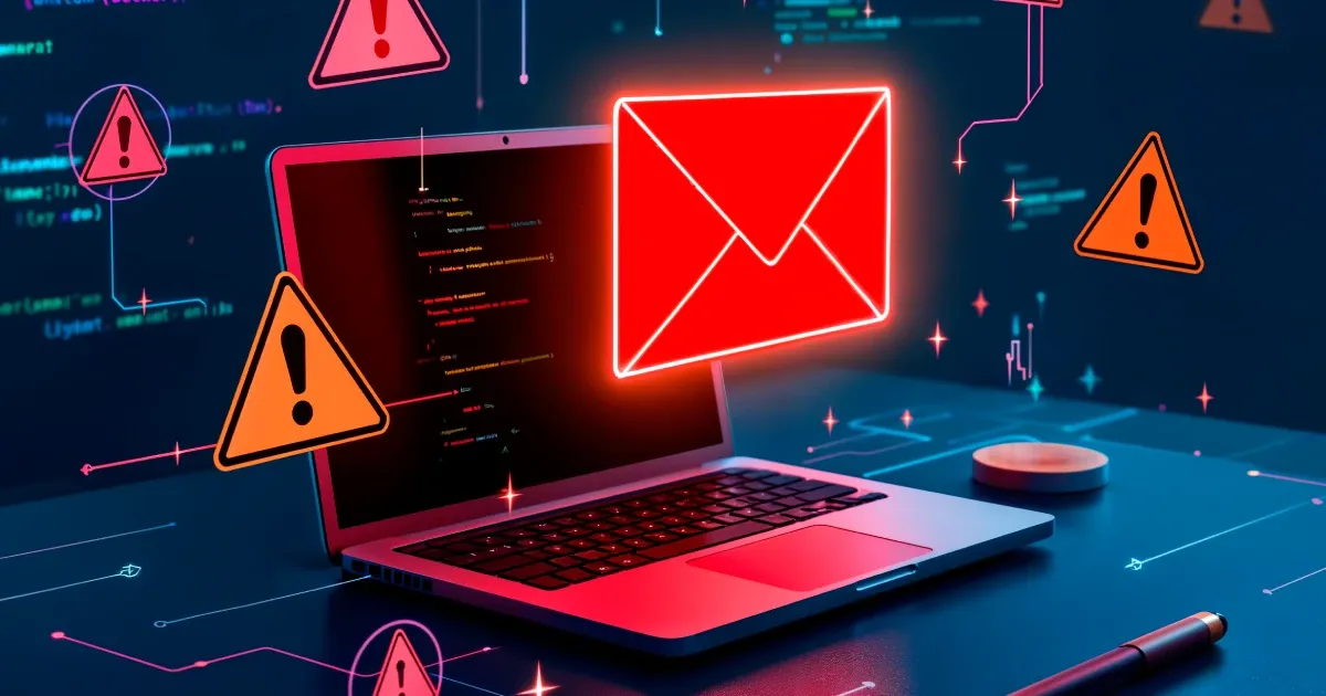 Bandeja de correo mostrando la carpeta de spam con mensajes de una campaña
