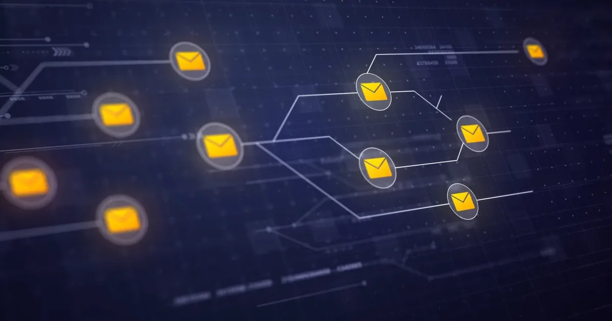 Secuencia de correos y tareas de seguimiento programada en una pantalla